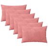 vidaXL Poťah na podložku 6 pcs HEERLEN Ružov&aacute; 40 x 60 cm Zamat