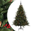 vidaXL Umel&yacute; vianočn&yacute; stromček s vianočn&yacute;mi guľami 120 cm 150 LED