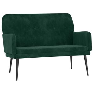 vidaXL Lavička tmavozelen&aacute; 108x79x79 cm zamat
