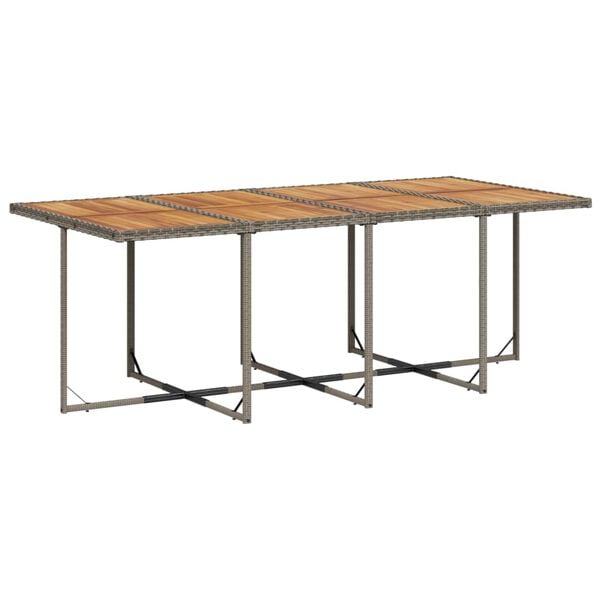 vidaXL 9-dielna z&aacute;hradn&aacute; jed&aacute;lensk&aacute; sada s podložkami siv&aacute; polyratan