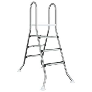 vidaXL Rebr&iacute;k do nadzemn&eacute;ho baz&eacute;na 100 cm 3-Step Nerezov&aacute; oceľ 304