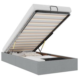 vidaXL Osmansk&yacute; r&aacute;m postele bez matraca svetlosiv&aacute; 90x200 cm l&aacute;tka