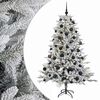 vidaXL Umel&yacute; vianočn&yacute; stromček s vianočn&yacute;mi guľami 120 cm 150 LED