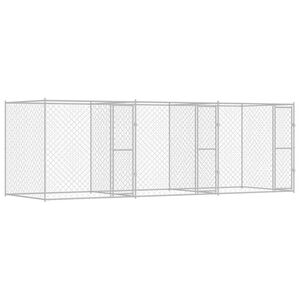 vidaXL Klietka pre psa Strieborn&aacute; 600 x 200 x 200 cm Pozinkovan&aacute; oceľ