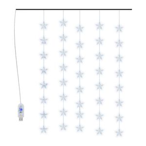 vidaXL LED sveteln&yacute; z&aacute;ves s hviezdami 200 LED studen&yacute; biely 8 funkci&iacute;