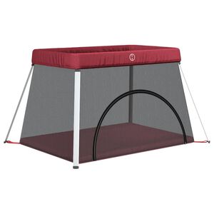 vidaXL Detsk&aacute; posteľ s matracom červen&aacute; ľanov&aacute; l&aacute;tka