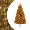 vidaXL Umel&yacute; vianočn&yacute; stromček s vianočn&yacute;mi guľami 120 cm 150 LED