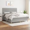 vidaXL Boxspring posteľ s matracom svetlosiv&aacute; 100x200 cm l&aacute;tka