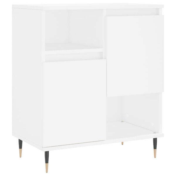 vidaXL Komoda biela 60x35x70 cm spracovan&eacute; drevo