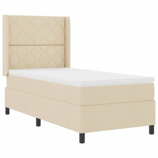 vidaXL Posteľ s pružinov&yacute;m r&aacute;mom s matracmi Kr&eacute;mov&aacute; 200 x 100 cm l&aacute;tka