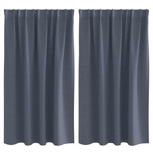 vidaXL Z&aacute;clony na zatemnenie s kr&uacute;žkami 2 ks Antracitov&aacute; 140 x 140 cm