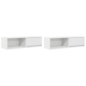 vidaXL TV skrinky 2 ks biele 100x31x25,5 cm, z umel&eacute;ho dreva