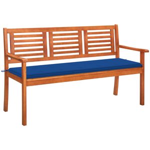 vidaXL 3-miestna z&aacute;hradn&aacute; lavica s vank&uacute;&scaron;om 150 cm eukalyptov&yacute; mas&iacute;v