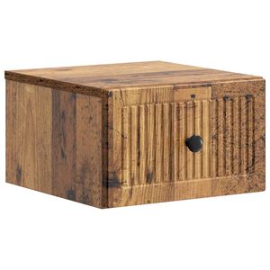 vidaXL N&aacute;stenn&aacute; nočn&aacute; skrinka N&aacute;stenn&yacute; Star&eacute; drevo 33 x 34,5 x 20 cm