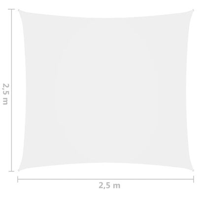 vidaXL Tieniaca plachta oxfordská látka štvorcová 2,5x2,5 m biela