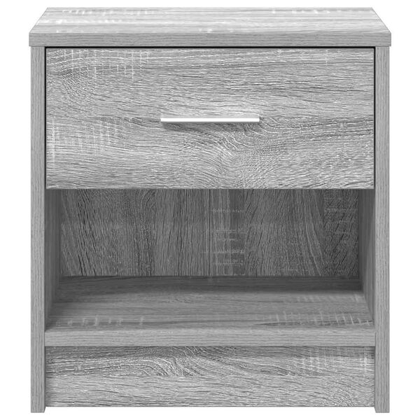 vidaXL Nočn&eacute; skrinky 2 ks so z&aacute;suvkou siv&eacute; sonoma 39x28x41 cm