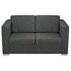 vidaXL Trojdielna sada pohoviek, látka, tmavosivá