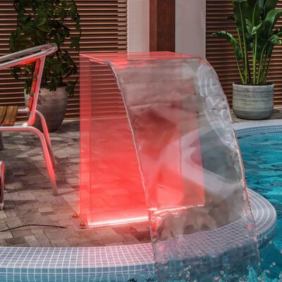 vidaXL Bazénová fontána s RGB LED diódami akrylová 51 cm