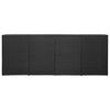 vidaXL Ohrada na &scaron;tyri odpadkov&eacute; ko&scaron;e čierna 305x78x120 cm polyratanov&aacute;