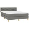 vidaXL Boxspring posteľ s matracom tmavosiv&aacute; 140x200 cm l&aacute;tka