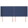 vidaXL Čelo postele so z&aacute;hybmi modr&eacute; 183x16x118/128 cm l&aacute;tka