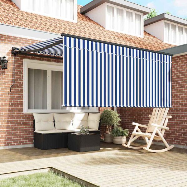 vidaXL Zatemniteľná markíza Modrá a antracitová 350 x 250 cm