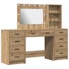 vidaXL Toaletn&yacute; stol&iacute;k 3 pcs Remeseln&yacute; dub 78,5 x 41 x 135 cm