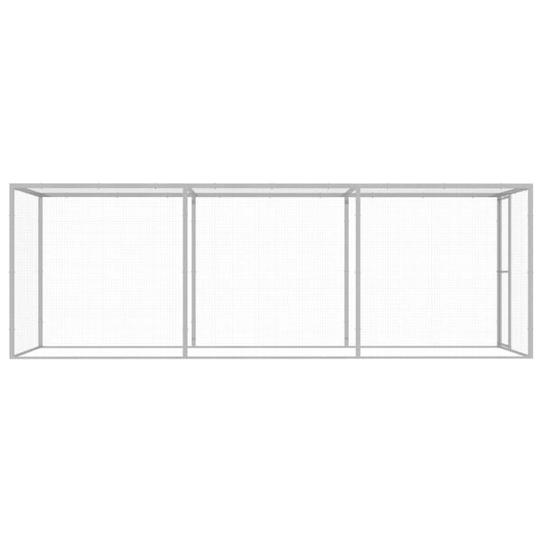 vidaXL Klietka pre mačky 4,5x1,5x1,5 m, pozinkovan&aacute; oceľ