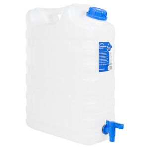 vidaXL Z&aacute;sobn&iacute;k na vodu s koh&uacute;tikom, priehľadn&yacute; 20 l, plast