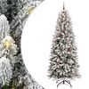 vidaXL Umel&yacute; vianočn&yacute; stromček Biela 240 cm PVC a plast a oceľ a PE