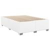 vidaXL Boxspring posteľ s matracom biela 140x200 cm umelá koža
