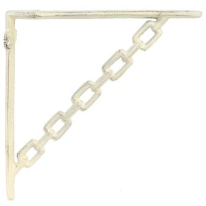 vidaXL N&aacute;stenn&eacute; police 12 ks Antick&aacute; biela 14.5 x 14.5 x 3 cm Oceľ