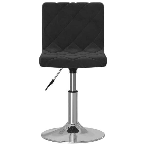 vidaXL Otočn&aacute; jed&aacute;lensk&aacute; stolička čierna zamatov&aacute;