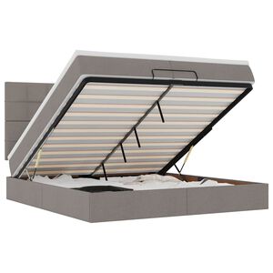 vidaXL Osmansk&yacute; r&aacute;m postele s matracmi sivohned&aacute; 200x200 cm l&aacute;tka