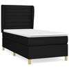 vidaXL Boxspring posteľ s matracom čierna 100x200 cm l&aacute;tka