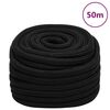 vidaXL Pracovn&eacute; lano čierne 20 mm 50 m polyester