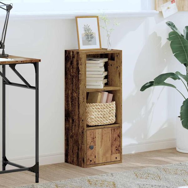 vidaXL Knižnica staré drevo 31x24x77 cm kompozitné drevo