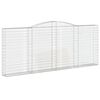 vidaXL Obl&uacute;kov&yacute; gabionov&yacute; k&ocirc;&scaron; 400x30x160/180 cm pozinkovan&eacute; železo