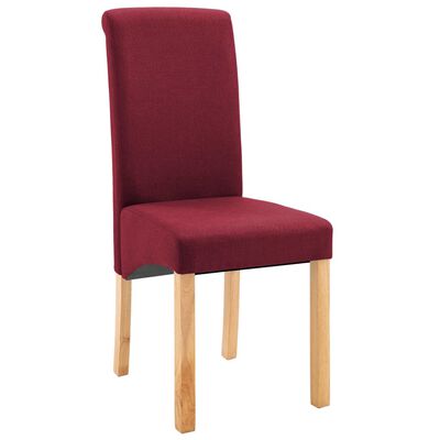 vidaXL Jedálenské stoličky 2 ks červené látkové
