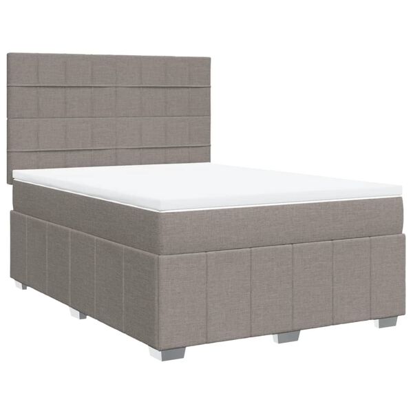 vidaXL Boxspring posteľ s matracom sivohned&yacute; 140x190 cm l&aacute;tka