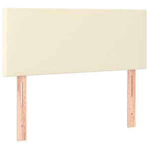 vidaXL Čelo postele kr&eacute;mov&eacute; 80x5x78/88 cm umel&aacute; koža