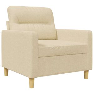 vidaXL Jednomiestna pohovka, kr&eacute;mov&aacute; 60 cm, l&aacute;tka