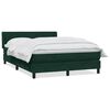 vidaXL Posteľn&yacute; r&aacute;m boxsping s matracom tmavozelen&yacute; 160x210 cm zamat