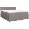 vidaXL Posteľn&yacute; r&aacute;m boxspring s matracom sivohned 180x200 cm l&aacute;tka