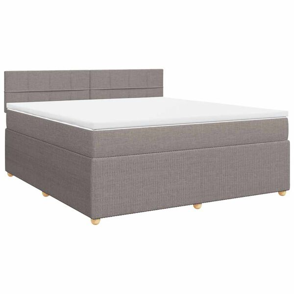 vidaXL Posteľn&yacute; r&aacute;m boxspring s matracom sivohned 180x200 cm l&aacute;tka
