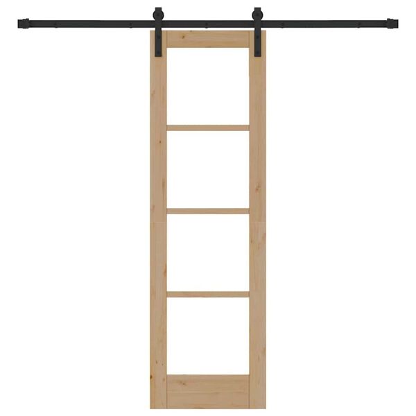 vidaXL Posuvné dvere ORKDAL Prírodná a čierna 61 x 198,5 cm