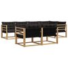 vidaXL Z&aacute;hradn&aacute; s&uacute;prava gaučov 7 ks Biela a čierna