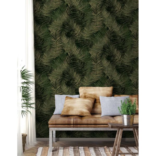 DUTCH WALLCOVERINGS Tapeta Palm zelená