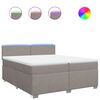 vidaXL Boxspring posteľ s matracom sivohned&yacute; 200x200 cm l&aacute;tka