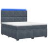 vidaXL Posteľ boxspring s matracom Tmavosiv&aacute; 200 x 200 cm Zamat